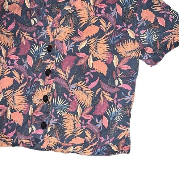 NICOLE MILLER Floral Print Button Down Blouse Size M - Picture 3 of 7